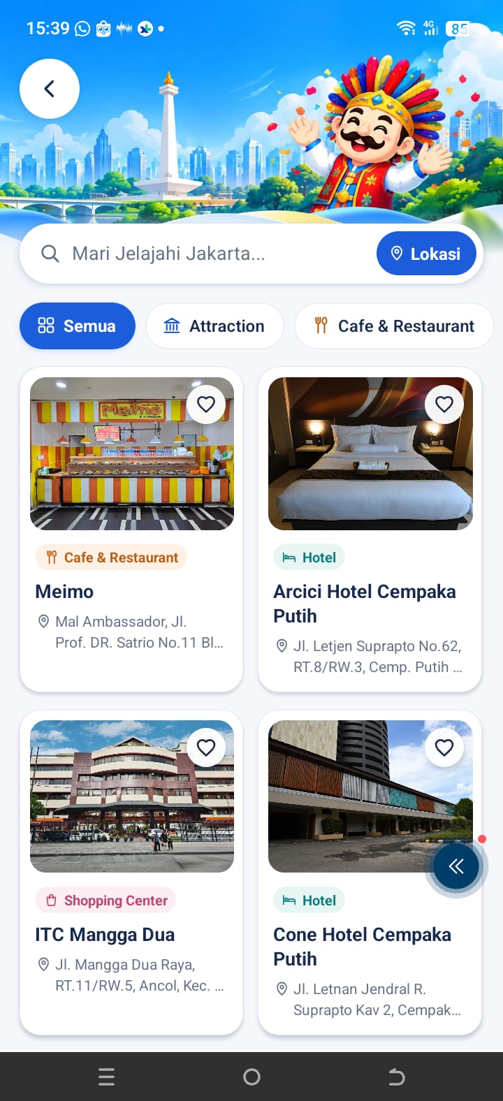 Tampilan layar JXBApp 5